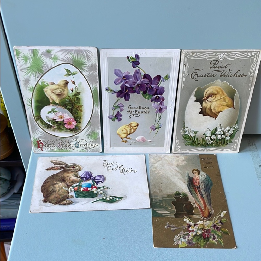 Antique Embossed Easter Greeting Post Cards Early 1900’s